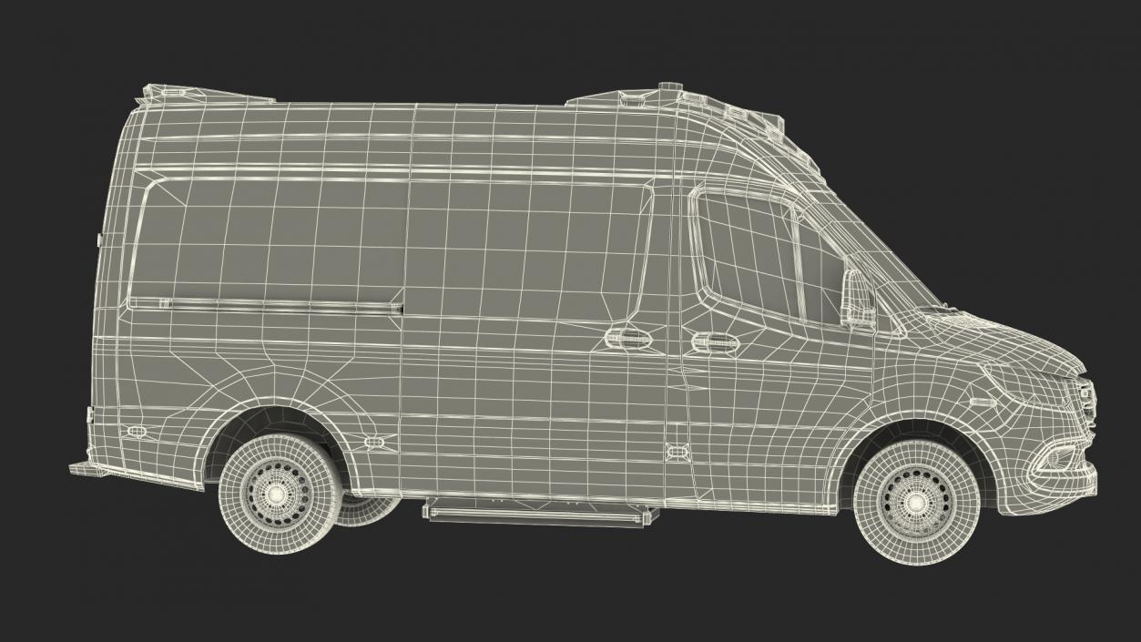 Mercedes Benz Sprinter Paramedic Ambulance Rigged 3D model