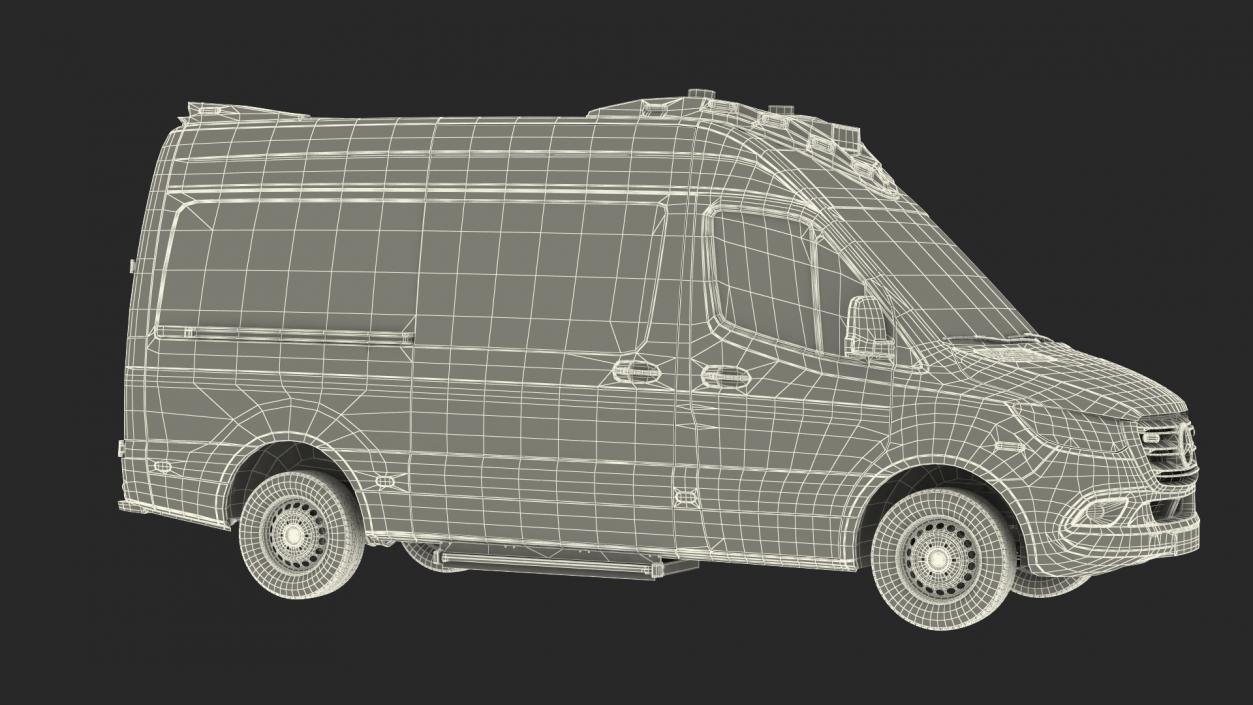 Mercedes Benz Sprinter Paramedic Ambulance Rigged 3D model