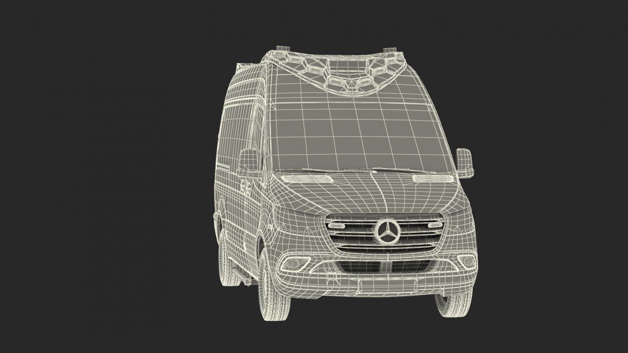 Mercedes Benz Sprinter Paramedic Ambulance Rigged 3D model