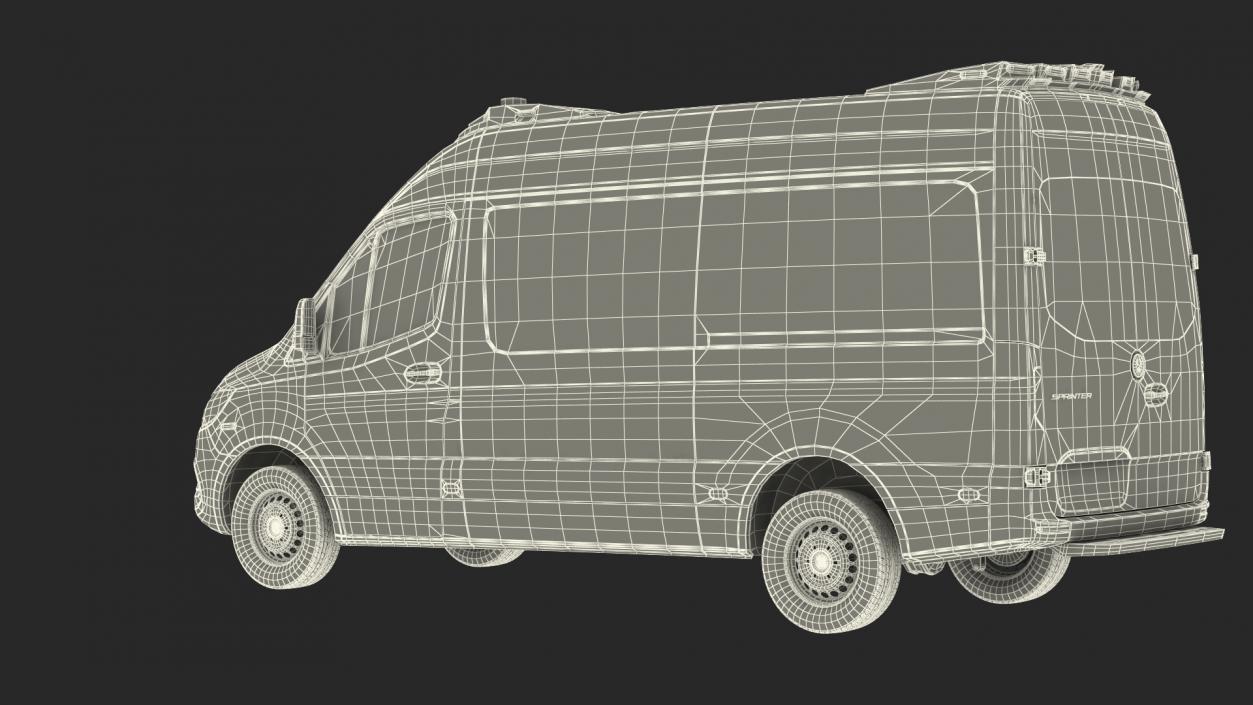 Mercedes Benz Sprinter Paramedic Ambulance Rigged 3D model