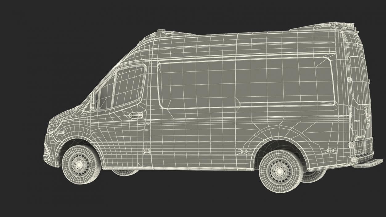 Mercedes Benz Sprinter Paramedic Ambulance Rigged 3D model