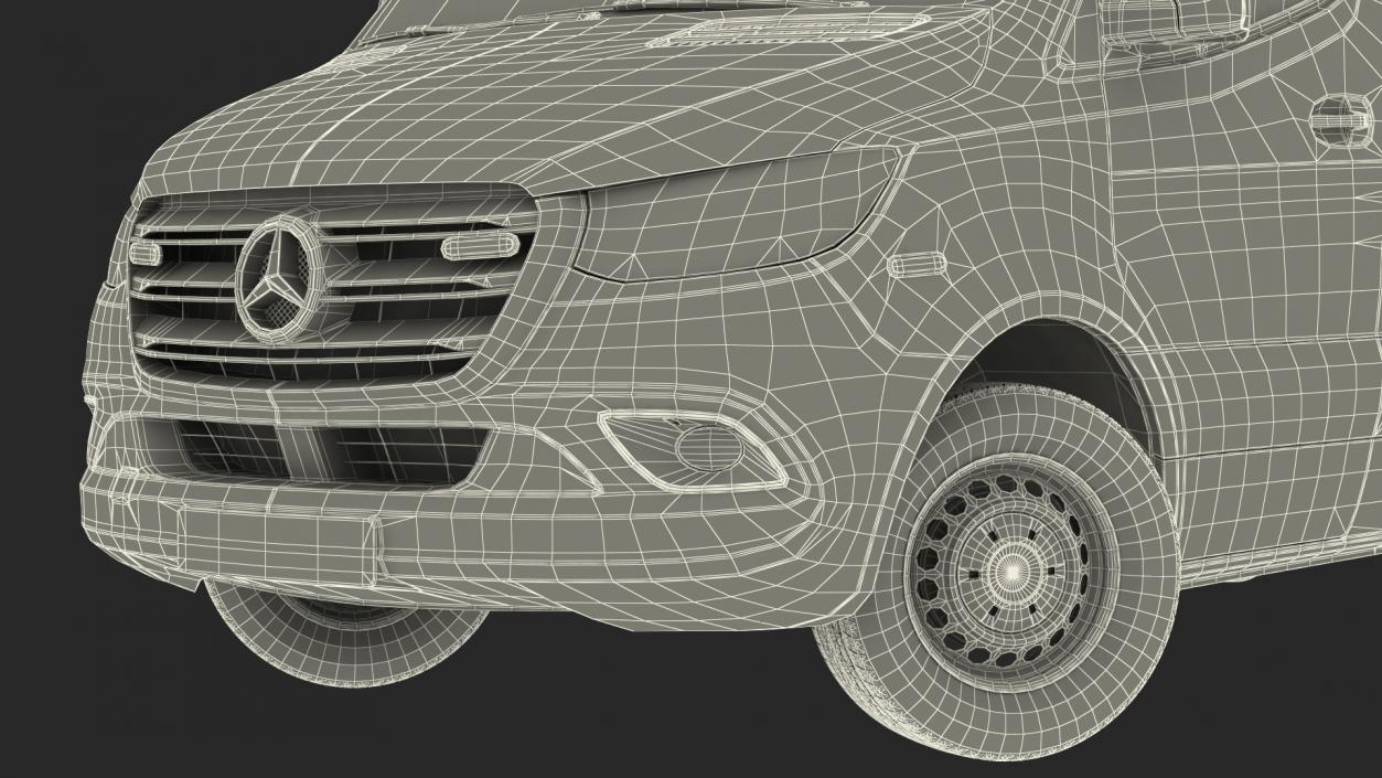 Mercedes Benz Sprinter Paramedic Ambulance Rigged 3D model