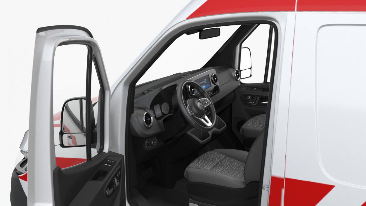 Mercedes Benz Sprinter Paramedic Ambulance Rigged 3D model