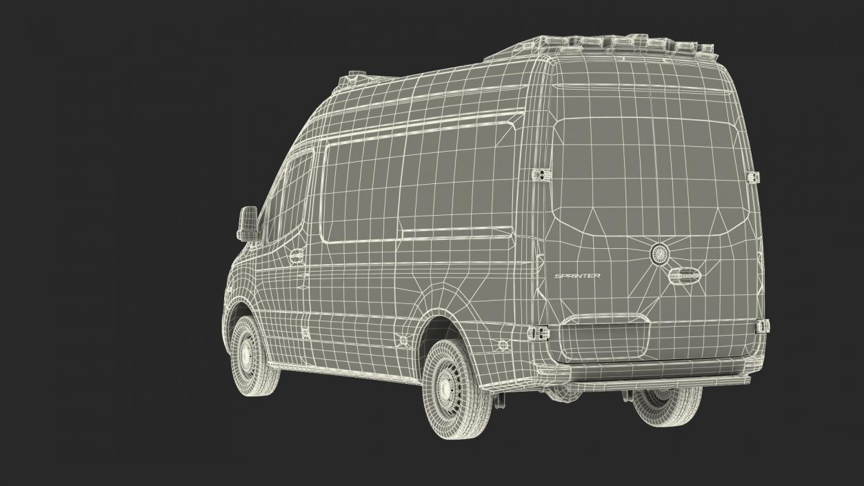 Mercedes Benz Sprinter Paramedic Ambulance Rigged 3D model