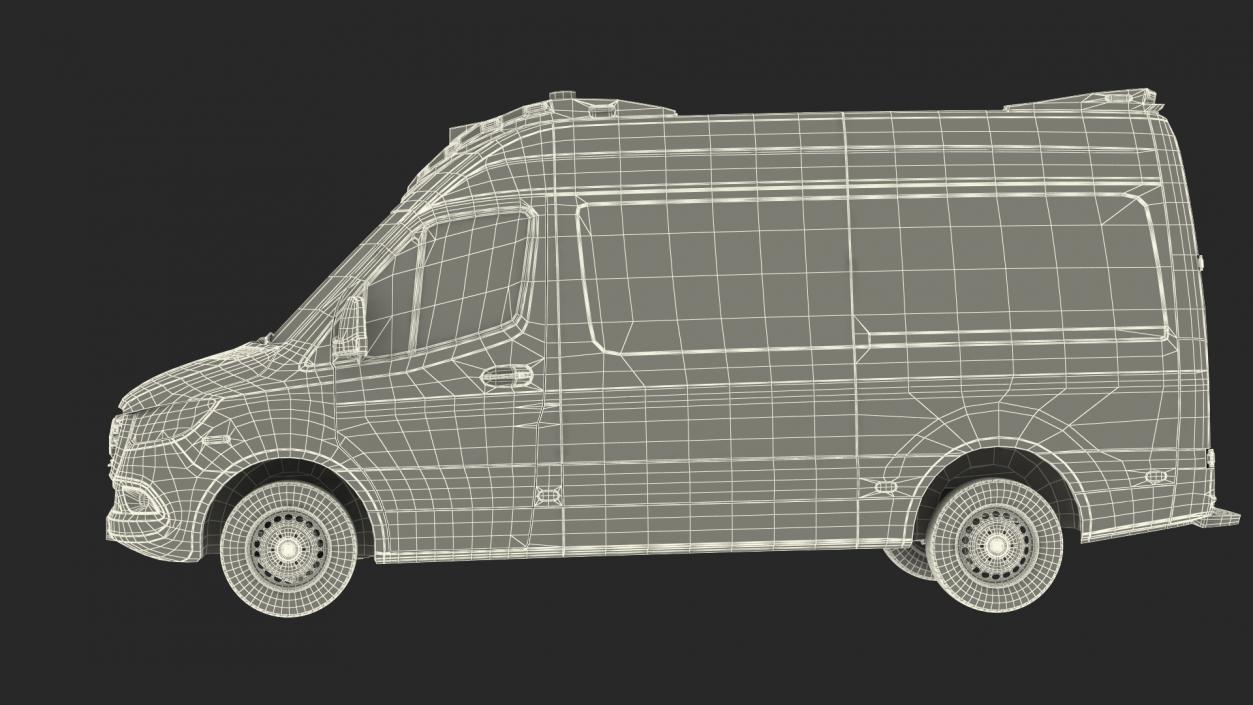 Mercedes Benz Sprinter Paramedic Ambulance Rigged 3D model