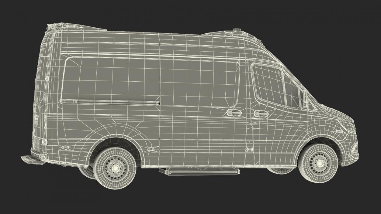 Mercedes Benz Sprinter Paramedic Ambulance Rigged 3D model