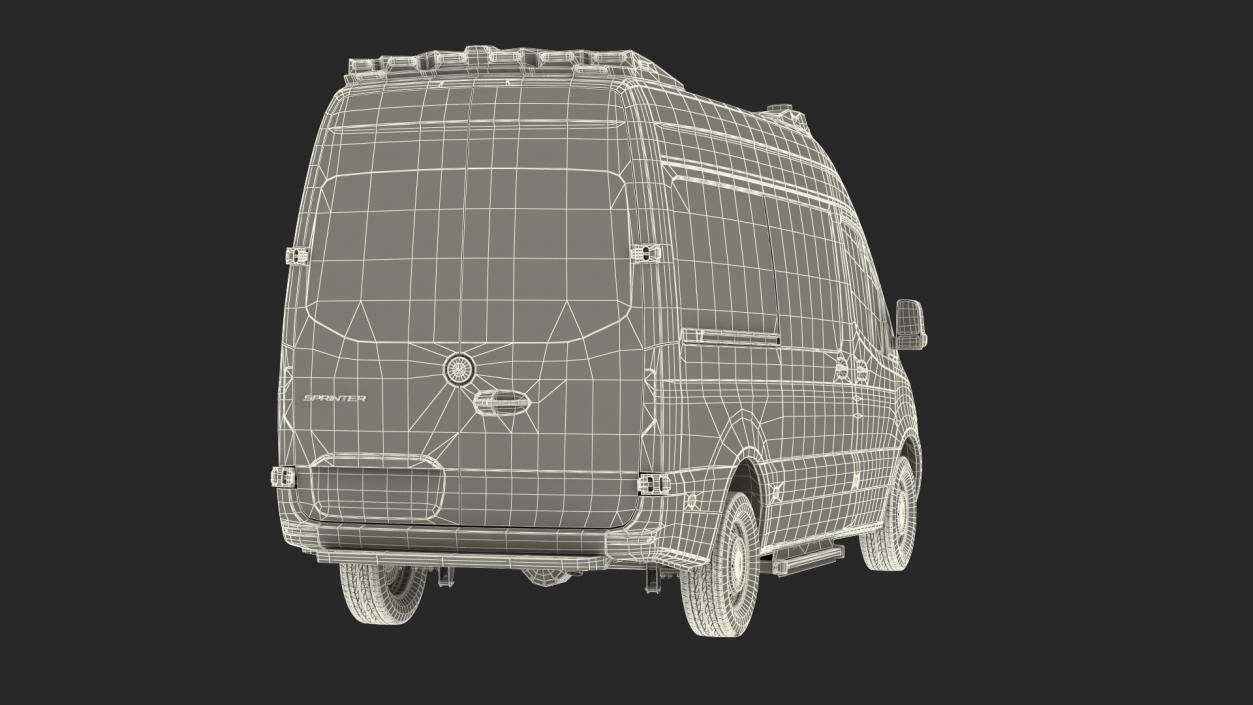 Mercedes Benz Sprinter Paramedic Ambulance Rigged 3D model