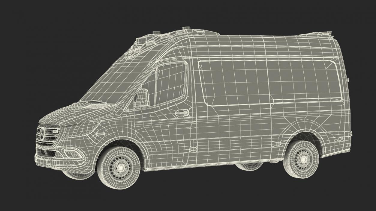 Mercedes Benz Sprinter Paramedic Ambulance Rigged 3D model