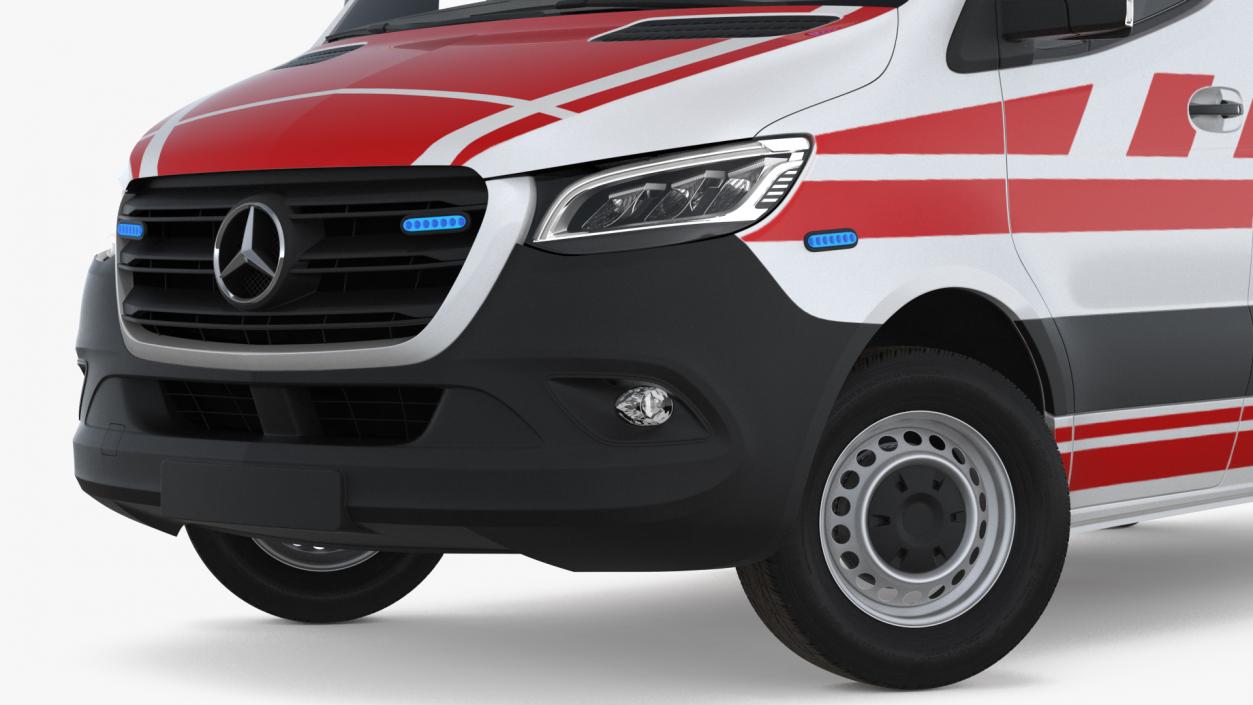 Mercedes Benz Sprinter Paramedic Ambulance Rigged 3D model