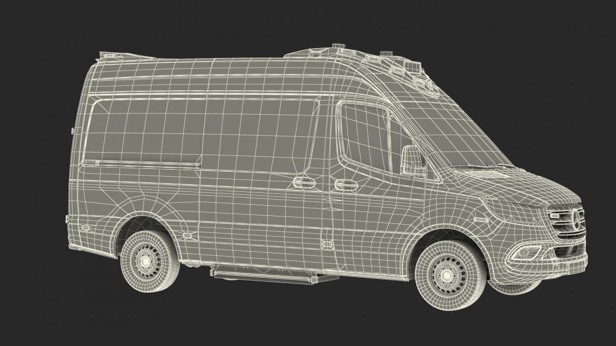 Mercedes Benz Sprinter Paramedic Ambulance Rigged 3D model