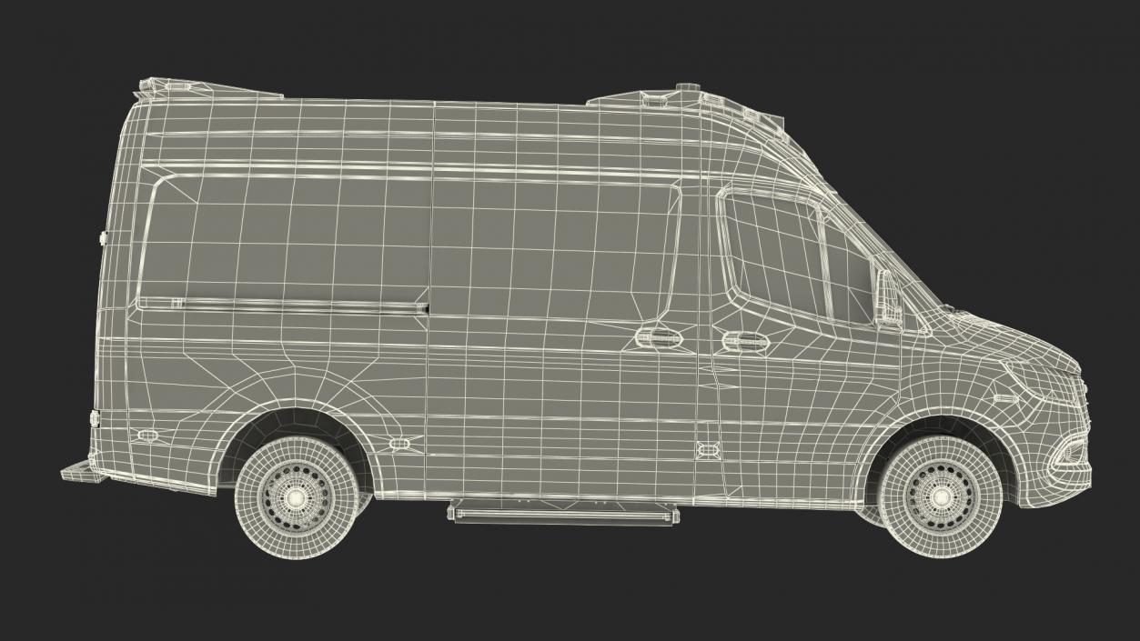 Mercedes Benz Sprinter Paramedic Ambulance Rigged 3D model