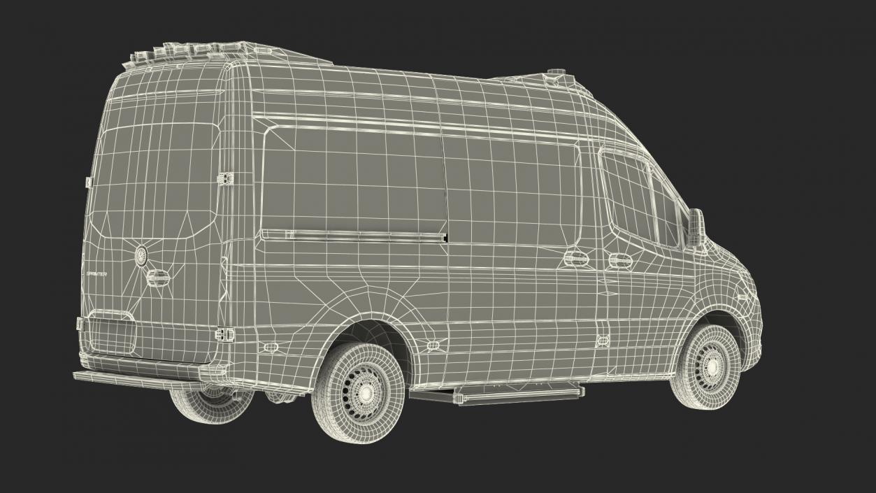 Mercedes Benz Sprinter Paramedic Ambulance Rigged 3D model