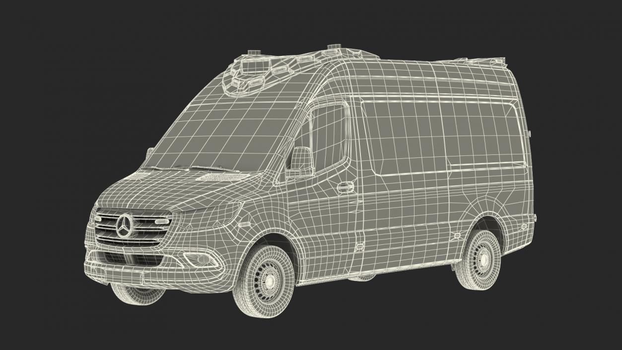 Mercedes Benz Sprinter Paramedic Ambulance Rigged 3D model