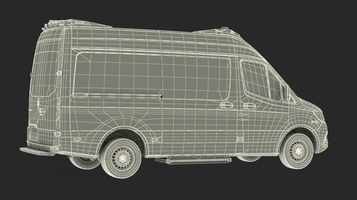 Mercedes Benz Sprinter Paramedic Ambulance Rigged 3D model