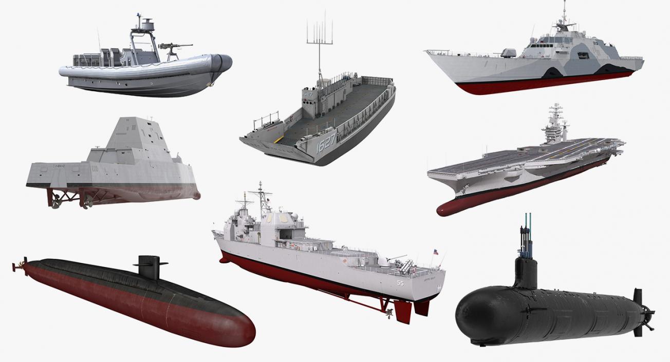 US Warships Collection 3 3D model