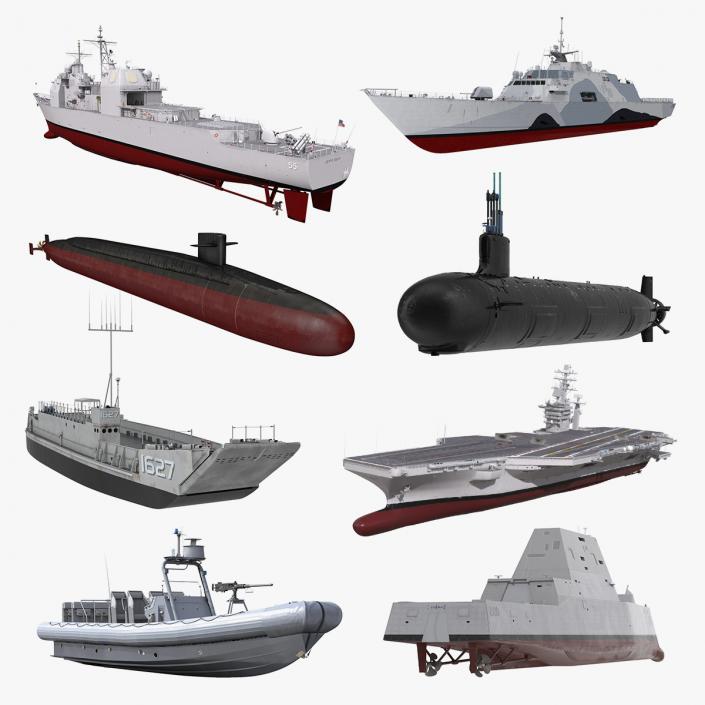 US Warships Collection 3 3D model