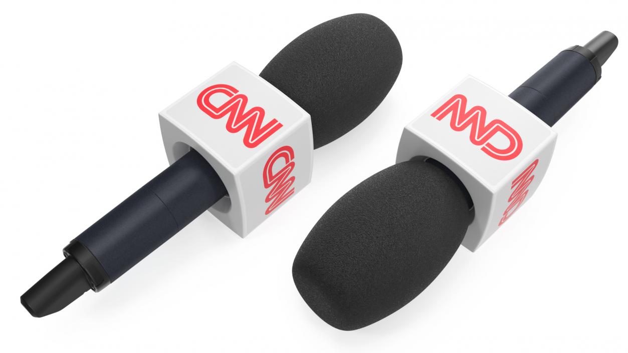 CNN News Reporter Wireless Microphone Square 3D model