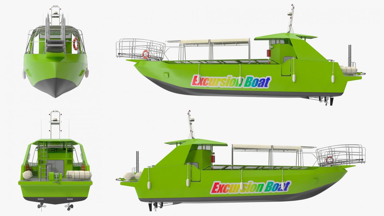 Moggaro 1800 Excursion Boat 3D