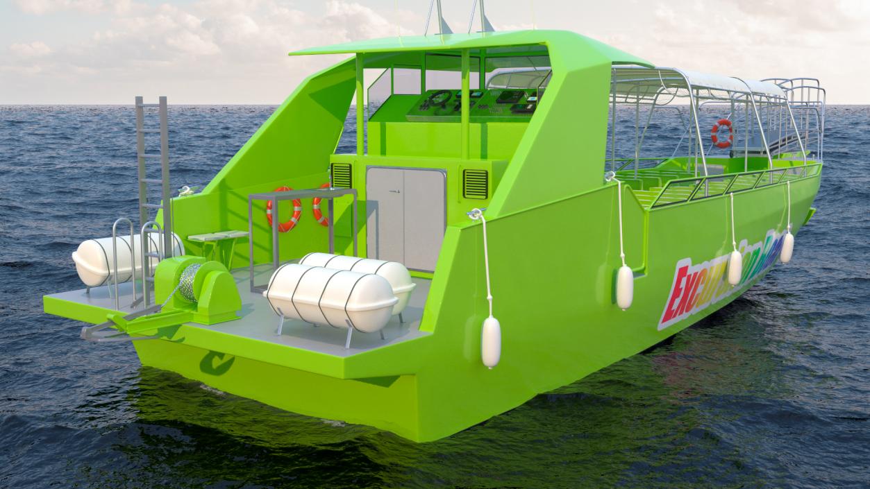 Moggaro 1800 Excursion Boat 3D