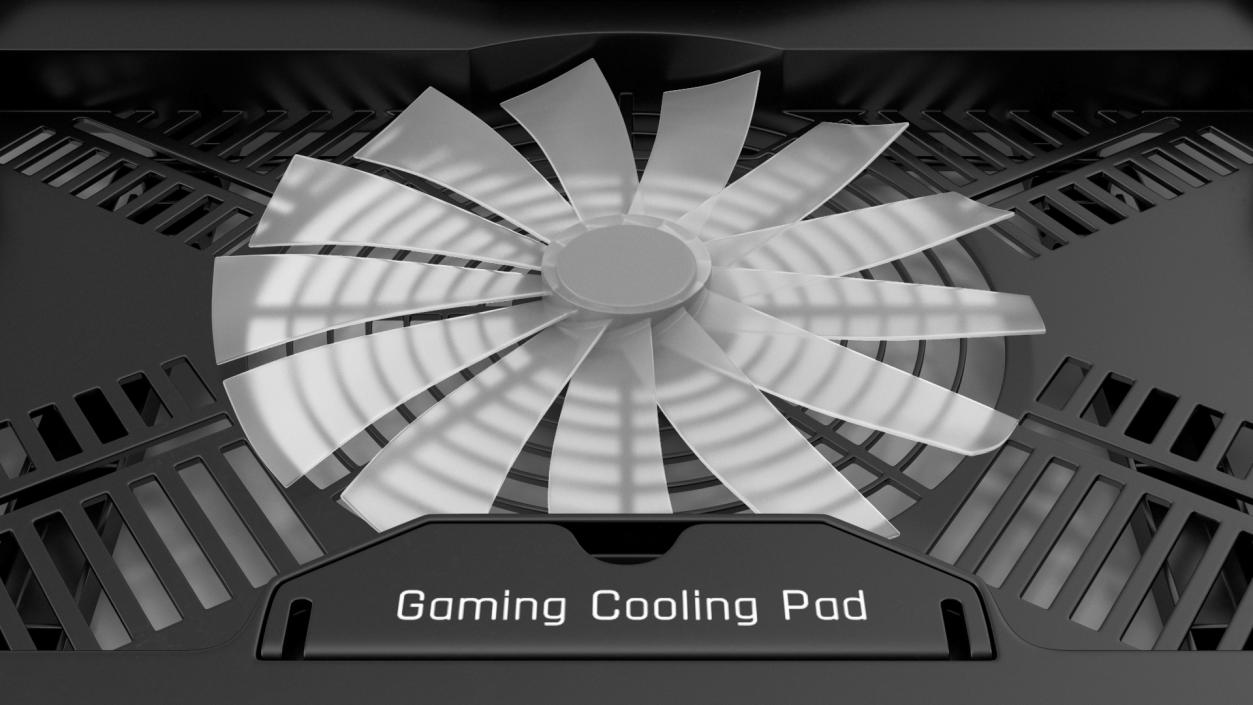 RGB Laptop Cooling Pad Off State 3D