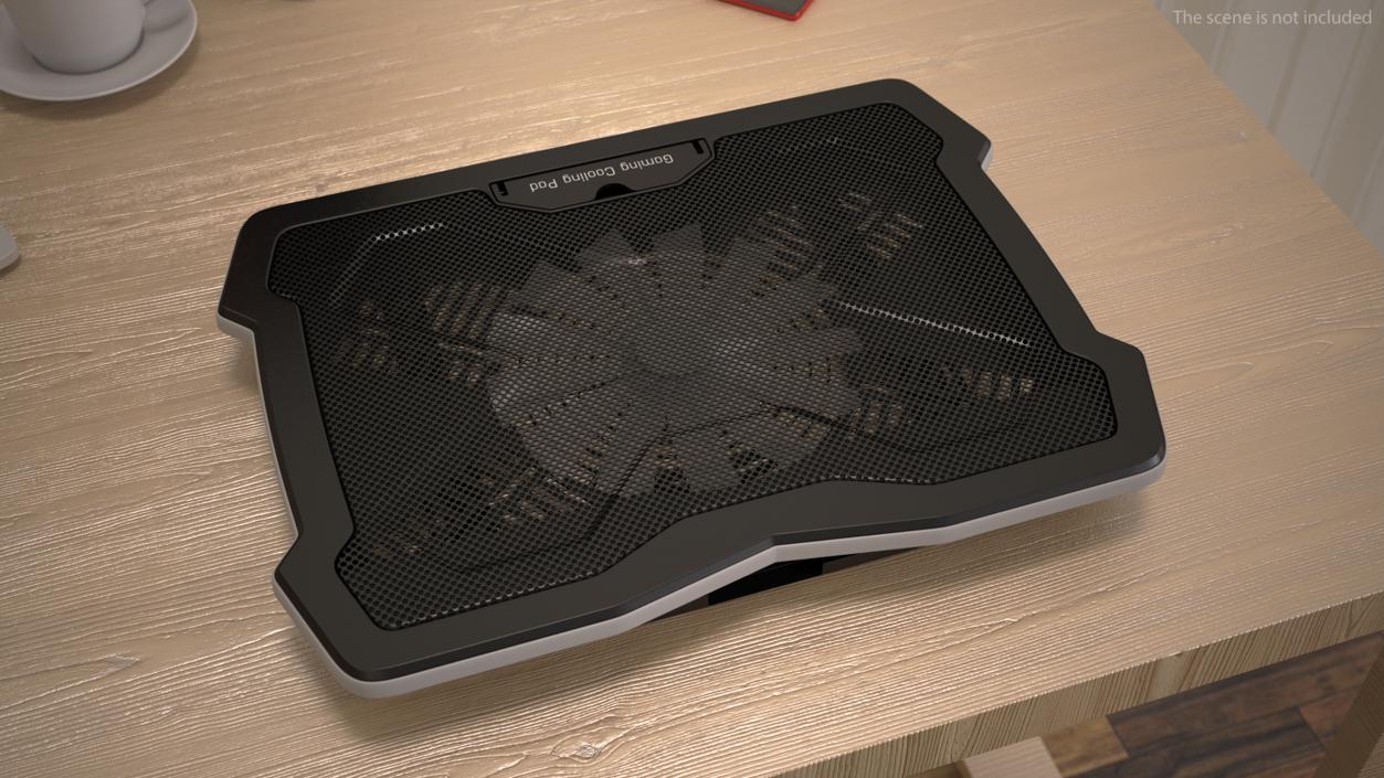 RGB Laptop Cooling Pad Off State 3D