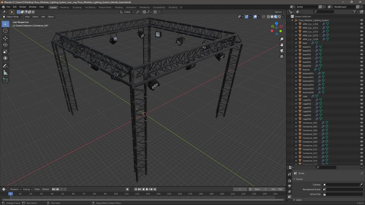 Truss Modular Lighting System 3D model