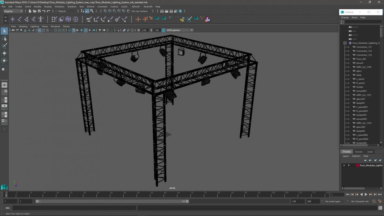 Truss Modular Lighting System 3D model