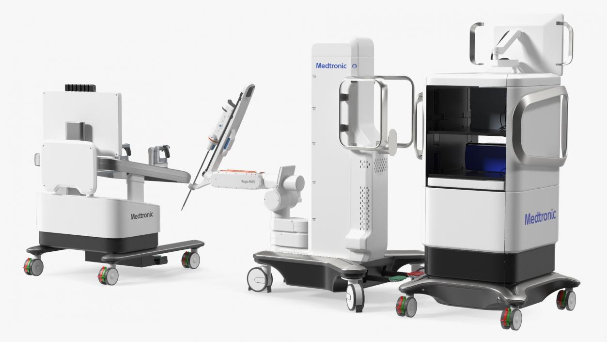 3D Soft Tissue Surgical Robot Medtronic Rigged model