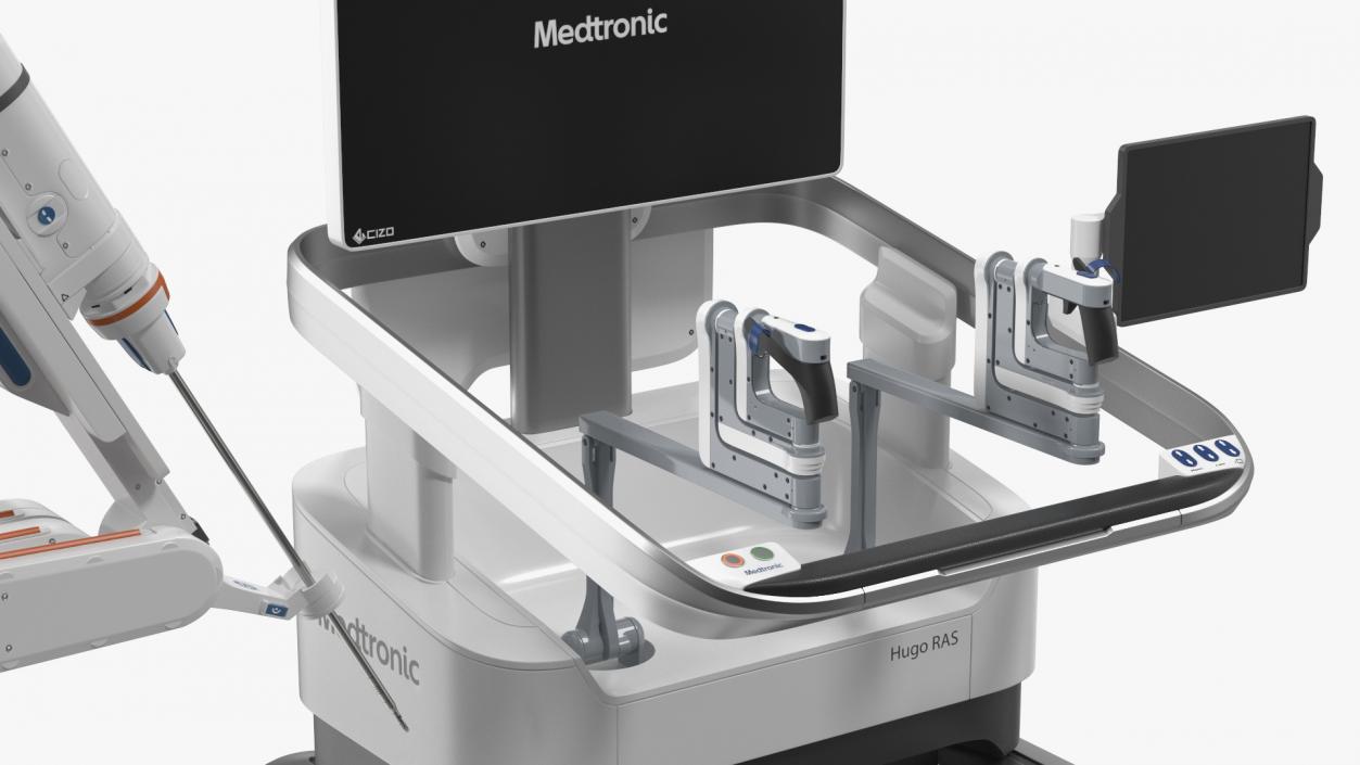 3D Soft Tissue Surgical Robot Medtronic Rigged model