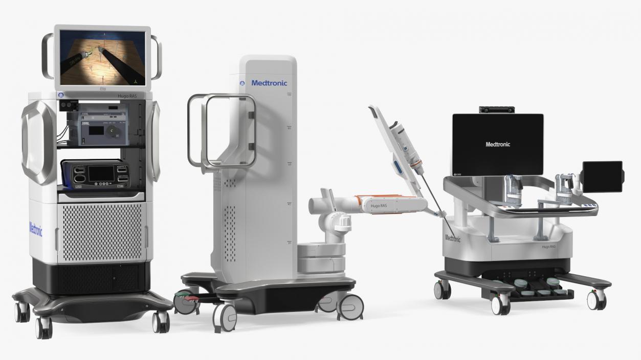 3D Soft Tissue Surgical Robot Medtronic Rigged model