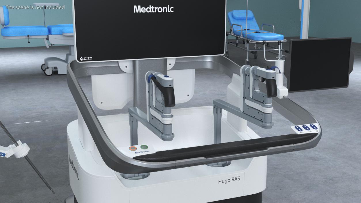 3D Soft Tissue Surgical Robot Medtronic Rigged model