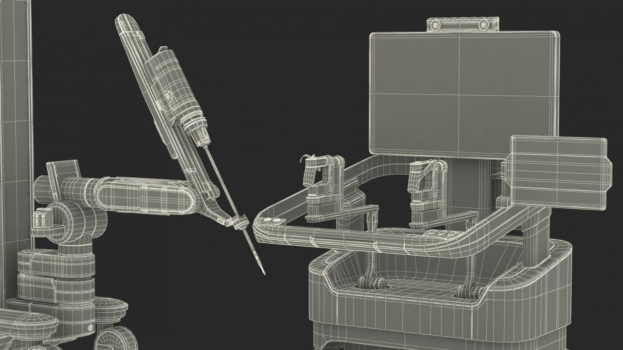 3D Soft Tissue Surgical Robot Medtronic Rigged model