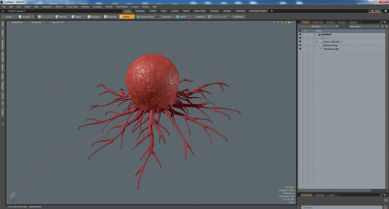 Tumor Cell Red 3D model