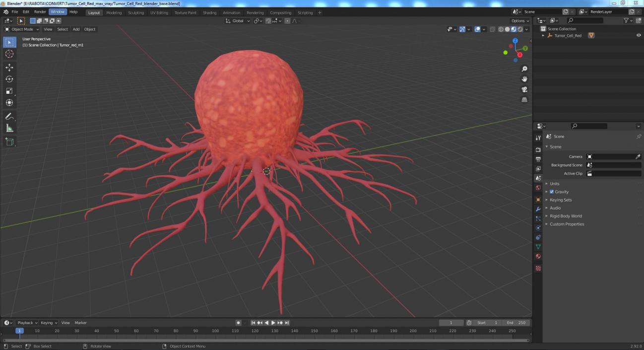 Tumor Cell Red 3D model