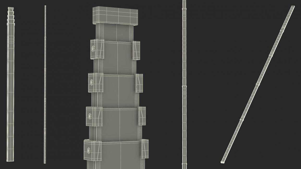 3D model Surveyors Rod Rigged