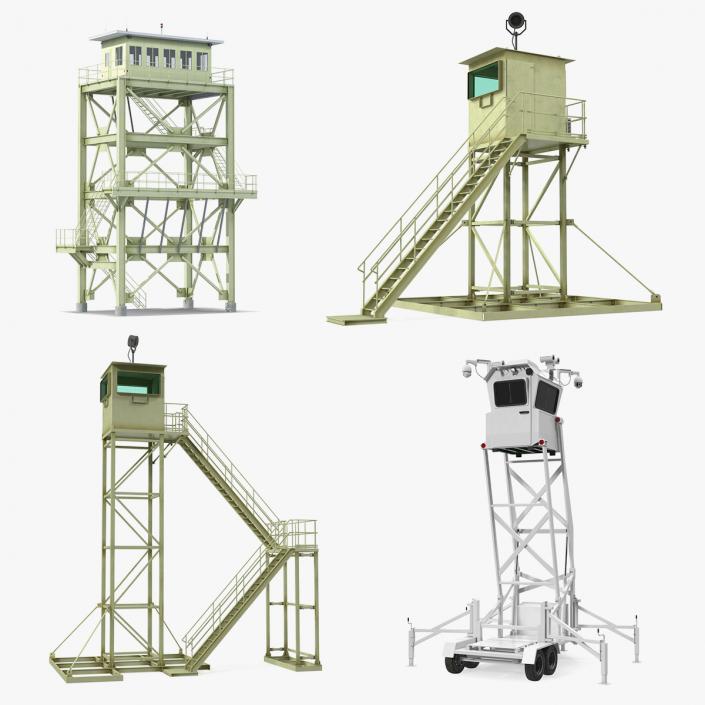 3D Guard Towers Collection model