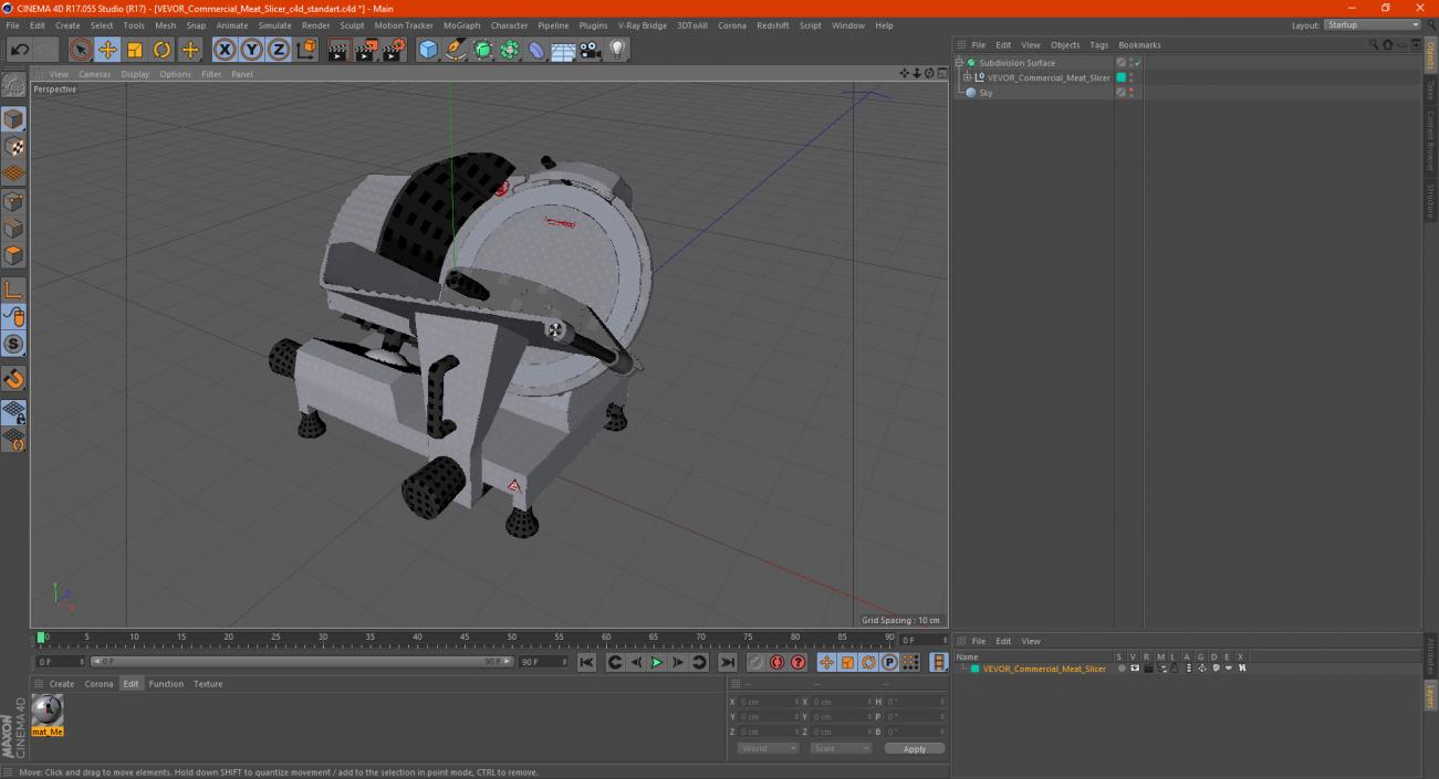 3D VEVOR Commercial Meat Slicer model