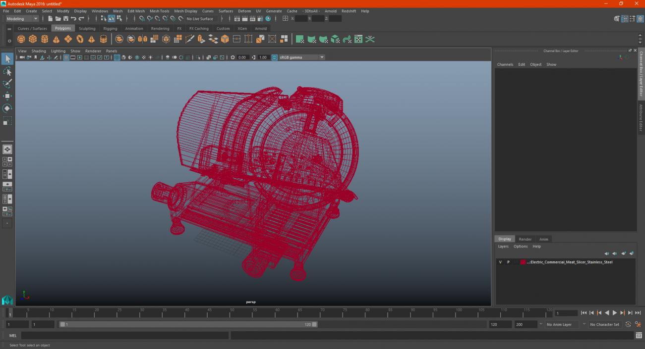 3D VEVOR Commercial Meat Slicer model