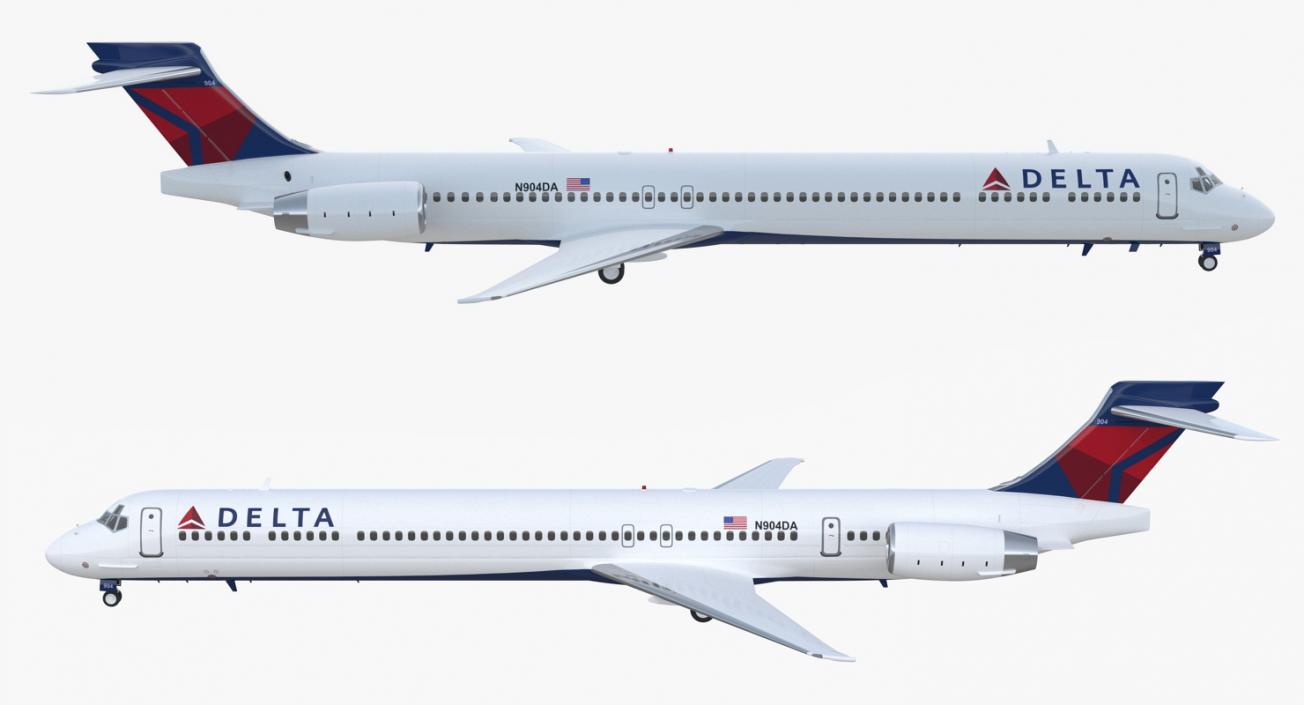 3D McDonnell Douglas MD90 Delta model