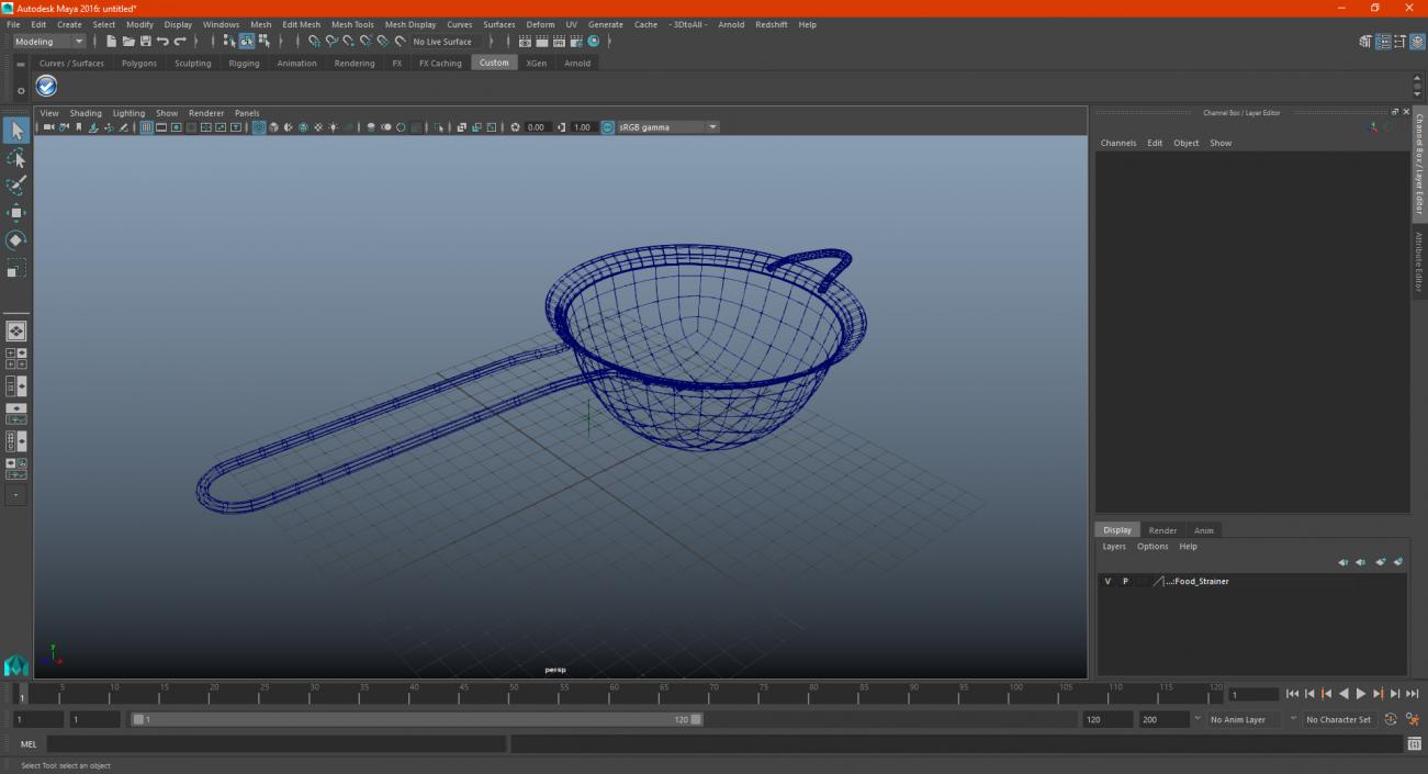 3D Food Strainer model