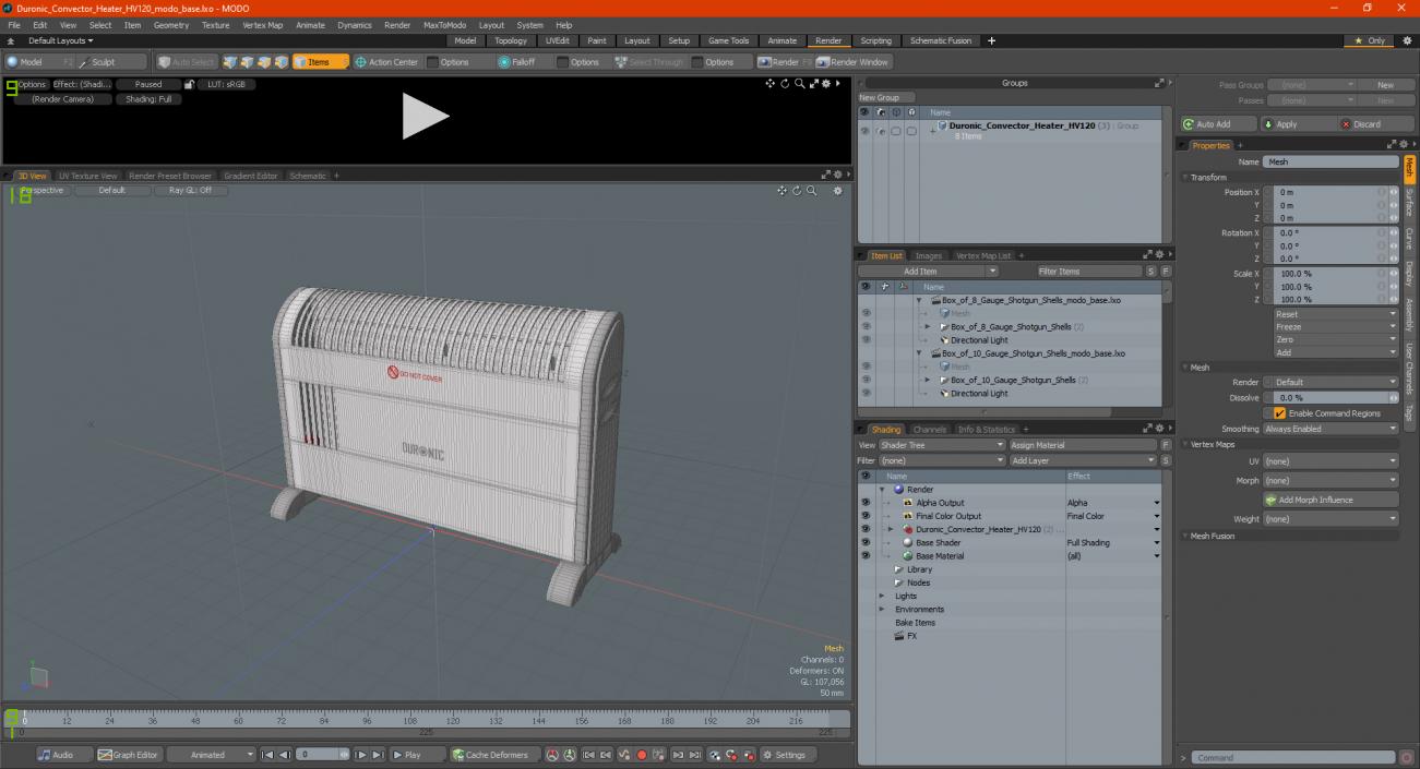 3D model Duronic Convector Heater HV120