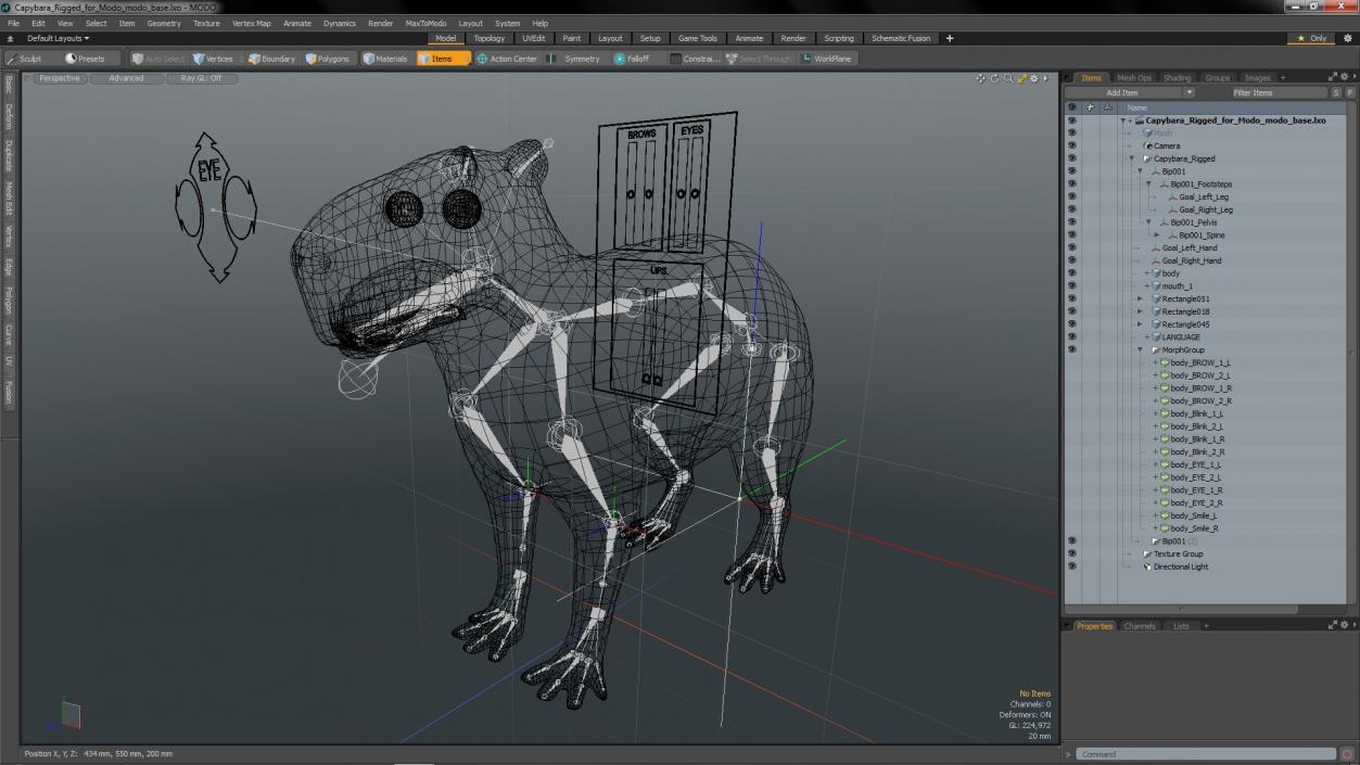 Capybara Rigged for Modo 3D model