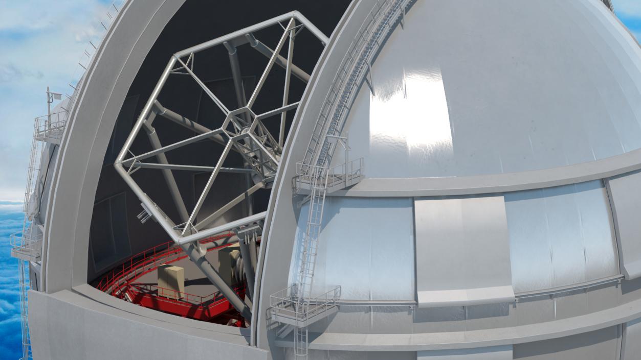 3D Dome Telescope Rigged