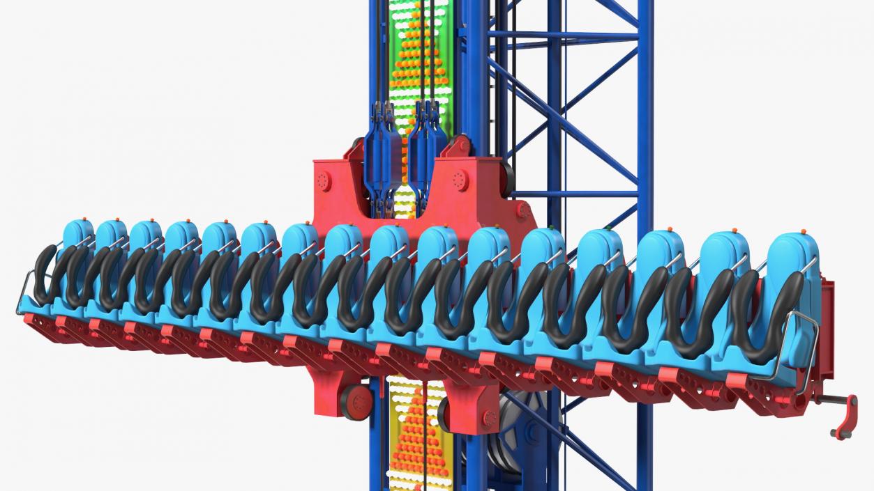 3D model Drop Tower Ride Amusement Park Equipment