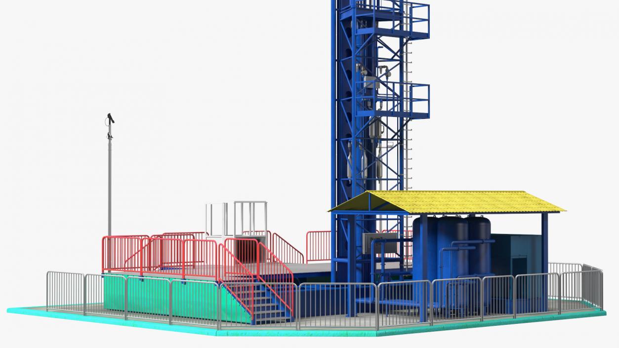 3D model Drop Tower Ride Amusement Park Equipment