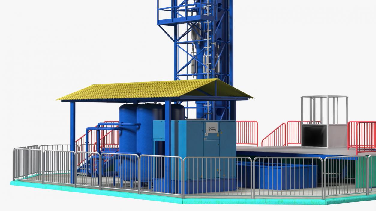 3D model Drop Tower Ride Amusement Park Equipment