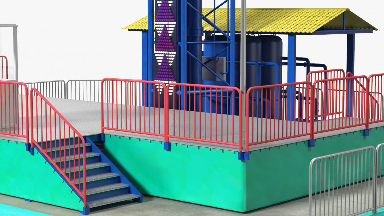 3D model Drop Tower Ride Amusement Park Equipment