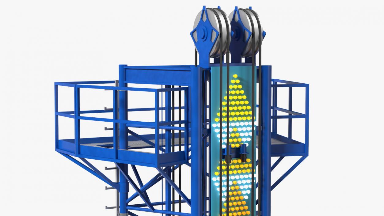 3D model Drop Tower Ride Amusement Park Equipment