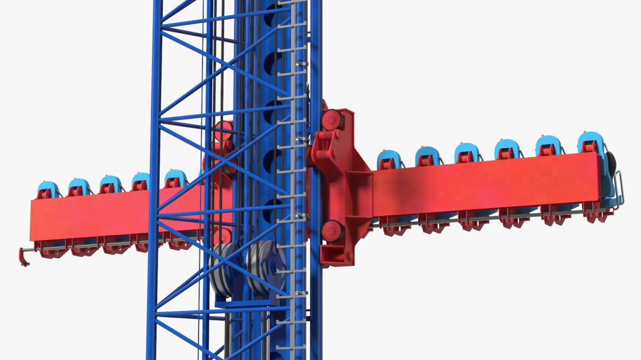 3D model Drop Tower Ride Amusement Park Equipment