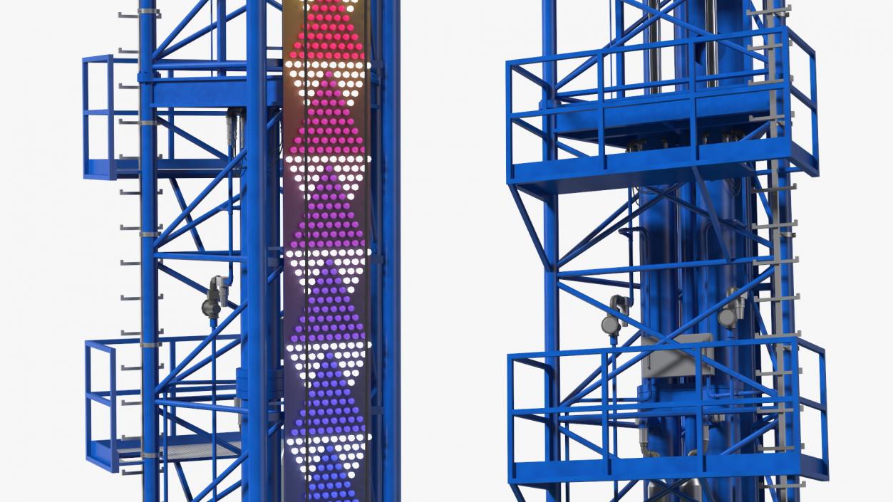 3D model Drop Tower Ride Amusement Park Equipment